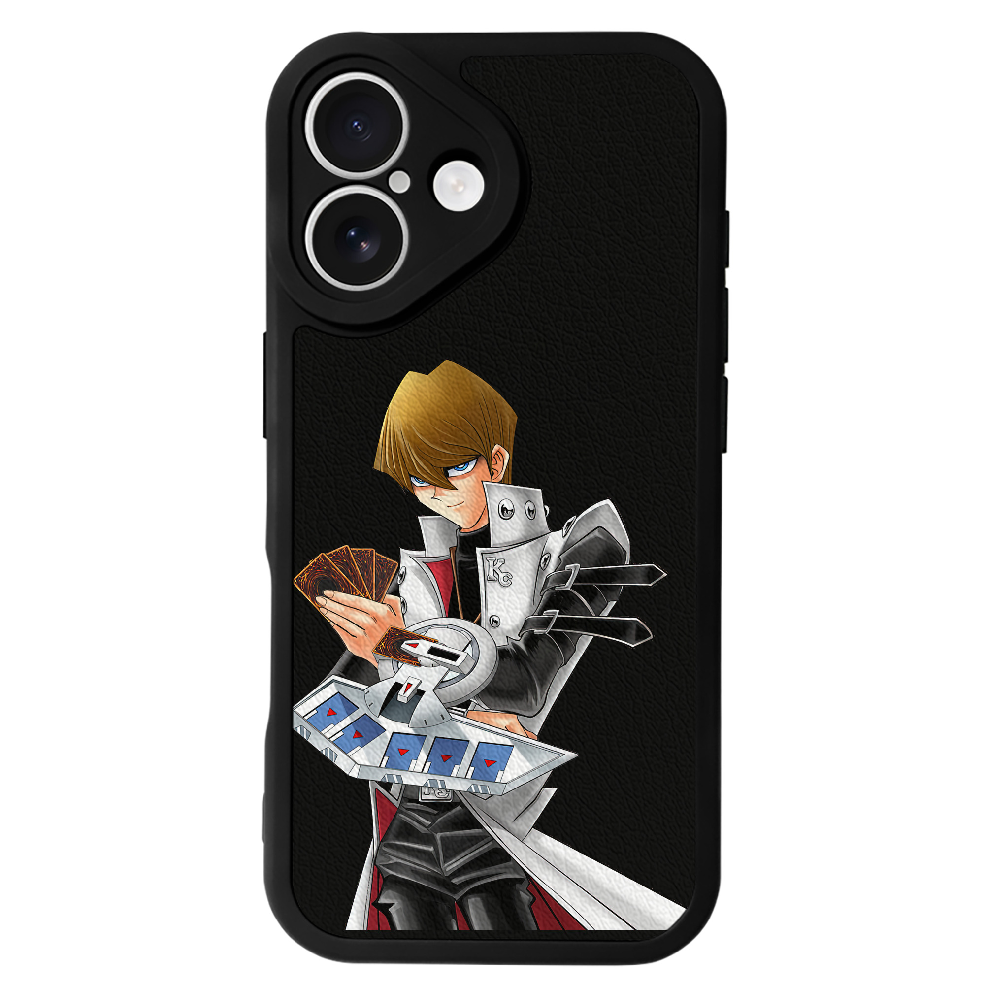 （画像用） 遊☆戯☆王 Yu-Gi-Oh! 【iPhone 16シリーズ対応】シリコンスマホケース（レザー調） 材質：シリコン